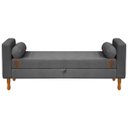 Ver imagem 1 de Recamier Sapateira Baú Pietro para Cama Box King Size 195cm Bouclê - Sofa Store:bouclê Cinza Grafite