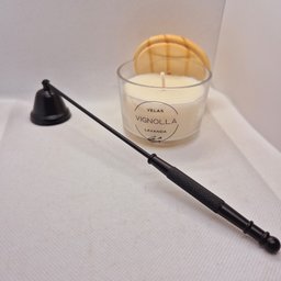 Abafador Apagador de de Pavio de Vela e Vela Aromática 90gr:dourado - 2