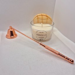 Abafador Apagador de de Pavio de Vela e Vela Aromática 90gr:dourado - 4