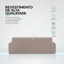 Ver imagem 6 de Sofá Prisma Molas Ensacadas Á Vácuo 2,02m Bouclê Bege