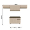 Ver imagem 4 de Cozinha Compacta Connect 8 Portas 2 Gavetas 100% Mdf Duna/cristal - Henn