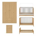 Ver mais imagens de Quarto de Bebê Completo Berço Americano 3 em 1 Colchão Encanto Multimóveis Mp4601 Madeirado