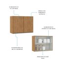 Ver imagem 6 de Armário Organizador de Lavanderia com 2 Portas 80cm Menus Móveis Freijó