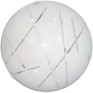 Plafon Moderno Solaris Vidro Curvo Tema Lapis 300mm
