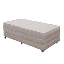 Ver imagem 1 de Puff Cama Dobrável Casal 130 Tecido Premium - Linho Champanhe