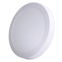 Plafon Painel Led Sobrepor Redondo 18w 20cm Bivolt 3000k Luz Quente - 3