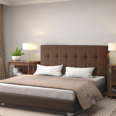 Cabeceira Casal Cassis Marrom 140cm