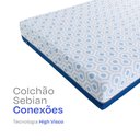 Ver imagem 2 de Colchão Casal Sebian Mattress Visco Elástico 138x188x30 Conexões Sebian