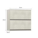 Ver imagem 2 de Armário Aéreo 70cm 2 Portas Anita Legno Crema Com Linho