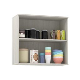 Armário Aéreo 70cm 2 Portas Anita Legno Crema Com Linho - 4 Armário Aéreo 70cm 2 Portas Anita Legno Crema Com Linho - 4