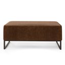 Ver imagem 3 de Puff Decorativo Para Sala de Estar Cléo W01 Base de Ferro 90cm Couríssimo Marrom - Lyam Decor