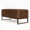 Ver imagem 6 de Puff Decorativo Para Sala de Estar Cléo W01 Base de Ferro 90cm Couríssimo Marrom - Lyam Decor
