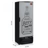 Cervejeira 410 Litros Porta Cega Tipo inox GRBA-400 GW Gelopar Laterais pretas 127v - 4