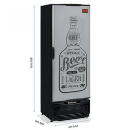 Cervejeira 410 Litros Porta Cega Tipo inox GRBA-400 GW Gelopar Laterais pretas 127v - 4 Cervejeira 410 Litros Porta Cega Tipo inox GRBA-400 GW Gelopar Laterais pretas 127v - 4