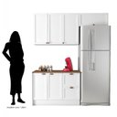 Ver imagem 3 de Cozinha Clássica Compacta 4 Peças 200cm Unna Poliman Móveis