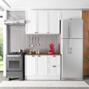 Ver imagem 1 de Cozinha Clássica Compacta 4 Peças 200cm Unna Poliman Móveis