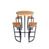Conjunto Mesa Bistro Alta Madeira Estilo Industrial 0,55 Mts - 1