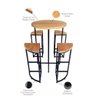 Conjunto Mesa Bistro Alta Madeira Estilo Industrial 0,55 Mts - 3