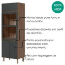 Ver imagem 4 de Torre Quente para Forno e Microondas MDF 72x221 cm Kali 168661 Carvalho Toq Chumbo Nicioli