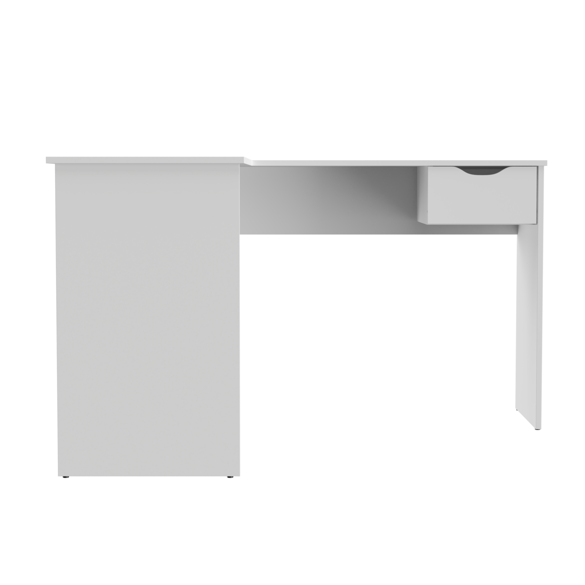 Mesa em L , Mesa para canto, para computador CLASSIC OFFICE:Branco