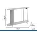 Ver imagem 3 de Aparador Sala Olimpo 1 Prateleira 135cm Off White Linea