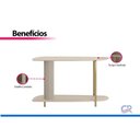 Ver imagem 4 de Aparador Sala Olimpo 1 Prateleira 135cm Off White Linea