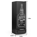 Ver imagem 3 de Cervejeira 410 Litros Porta Cega com Adesivo GRBA-400 PR Gelopar Preta 220v