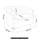 Ver imagem 7 de Sofá 2 Lugares 150cm Namoradeira Lykan Boucle Cru Z32 - Mpozenato