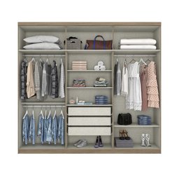 Guarda-Roupa Casal 6 Portas 3 Gavetas Internas Jade  - 3