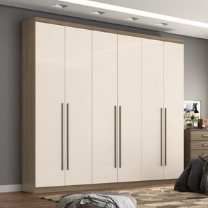 Guarda-Roupa Casal 6 Portas 3 Gavetas Internas Jade 