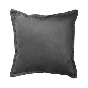 Almofada Decorativa Rebatida Cheia 40x40 Suede Grafite - Majú Decor