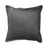Almofada Decorativa Rebatida Cheia 40x40 Suede Grafite - Majú Decor - 1