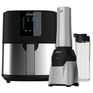 Kit Blender Power Inox e Fritadeira Ultra Digital 4,8l Oster 220v