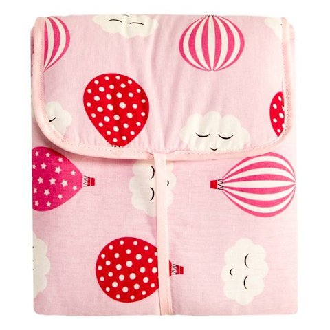 Trocador Portátil C/ Bolsos Internos - Balão Pink