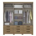 Ver imagem 2 de Guarda-Roupa Casal 3 Portas de Correr 9 Gavetas Uran Henn