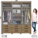 Ver imagem 4 de Guarda-Roupa Casal 3 Portas de Correr 9 Gavetas Uran Henn