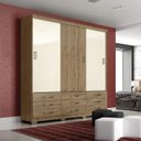 Ver imagem 1 de Guarda-Roupa Casal 3 Portas de Correr 9 Gavetas Uran Henn