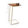 Mesa de Apoio Lateral Cinamomo Inclinato - Base Dourada Decore Casa - 5