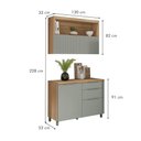 Ver imagem 4 de Cozinha Modulada 100% Mdf 2 Peças Nesher Marquesa Marrom Verde