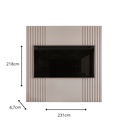 Ver imagem 2 de Painel para Sala Estar Sierra Ripado 2.2 x 2.2 TV até 72:Off White/Nature