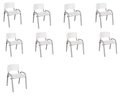 Ver imagem 1 de Kit 9 Cadeiras Infantil Iso, Escola, Base Cinza- Branco