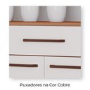 Ver imagem 4 de Armário de Cozinha Iguape 100% Mdf Tuboarte 5 Portas e 1 Gaveta Freijó Branco