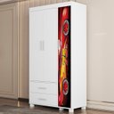 Ver imagem 2 de Guarda Roupa Infantil 89cm com 3 Portas Carro Vermelho Z53 - Mpozenato