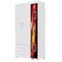 Ver imagem 1 de Guarda Roupa Infantil 89cm com 3 Portas Carro Vermelho Z53 - Mpozenato