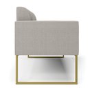 Ver imagem 6 de Sofá 2 Lugares Namoradeira Industrial Dourado Marisa Bouclê Cinza D03 - D’Rossi