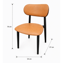 Ver imagem 4 de Cadeira com Encosto Anatômico 79cm em Madeira Maciça Cadeira Vitta Courino Marrom Oona Design Preto