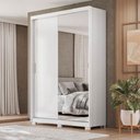 Ver imagem 6 de Guarda Roupa Casal Riva Branco Amêndola Touch Flex com Espelho e Pés - Demóbile