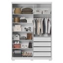 Ver imagem 4 de Guarda Roupa Casal Riva Branco Amêndola Touch Flex com Espelho e Pés - Demóbile