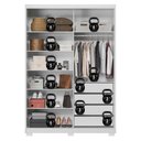 Ver imagem 3 de Guarda Roupa Casal Riva Branco Amêndola Touch Flex com Espelho e Pés - Demóbile