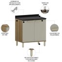Ver imagem 4 de Balcão de Cozinha com Tampo 80cm Nádia Mocca/avelã L01 - Mpozenato